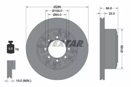 2x Textar Rear Solid Brake Discs Pair For Iveco Daily