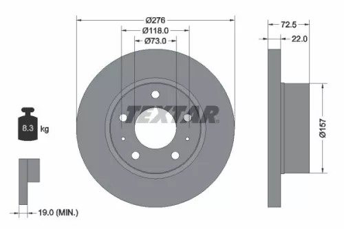 2x Textar Front Solid Brake Discs Pair For Iveco Daily