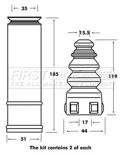 FIRST LINE FIRST LINE FPK7006 Front Shock Absorber Dust Cover Kit For Skoda Octavia 