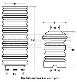 FIRST LINE FIRST LINE FPK7008 Front Shock Absorber Dust Cover Kit For Bmw X5 