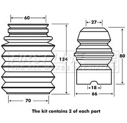 FIRST LINE FIRST LINE FPK7011 Front Shock Absorber Dust Cover Kit For Bmw 3 