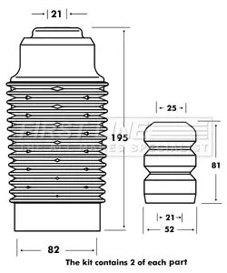 Front Shock Absorber Dust Cover Kit For Ford Mondeo