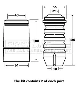 Front Shock Absorber Dust Cover Kit For Audi Seat Skoda Vw A1 A3 Beetle Bora Cad