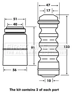 Rear Shock Absorber Dust Cover Kit For Vw Polo