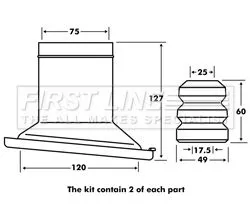 Front Shock Absorber Dust Cover Kit For Toyota Avensis