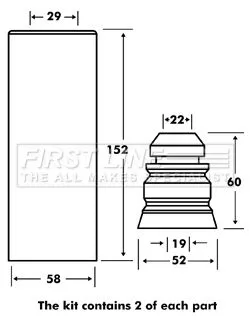 Rear Shock Absorber Dust Cover Kit For Toyota Corolla