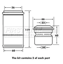 Front Shock Absorber Dust Cover Kit For Volvo S40 V40