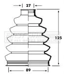 Front Rear Left Right Inner Outer Cv Boot Kit Fits Citroën Ford Jaguar Land Rove