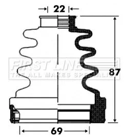 Front Left Or Right Inner Cv Boot Kit Fits Fiat Ford Opel Toyota Vauxhall Avensi