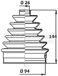 Front Rear Left Or Right Outer Cv Boot Kit Fits Ford Nissan Opel Renault Vauxhal