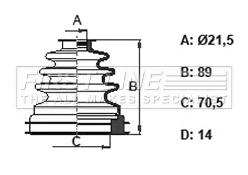 Front Left Or Right Inner Cv Boot Kit Fits Ford Tourneo Connect