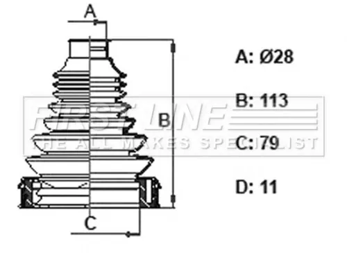 Front Left Or Right Inner Outer Cv Boot Kit Fits Alfa Romeo Audi Bmw Citroën Fia