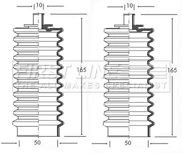 FIRST LINE FIRST LINE FSG3011 Front Left Or Right Steering Rack Boot Fits Austin Triumph 2000 Dolomite Princes 