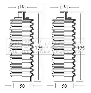 Front Left Or Right Steering Rack Boot Fits Daimler Jaguar 2.8 - 5.3 Coupe E-typ