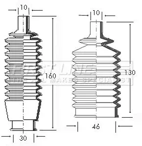Front Left Or Right Steering Rack Boot Fits Ford Escort Fiesta