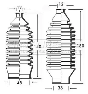 Front Left Or Right Steering Rack Boot Fits Suzuki Volvo 340-360 440 460 Baleno