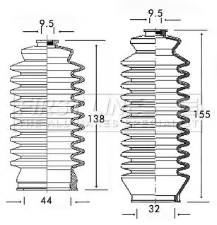 Front Left Or Right Steering Rack Boot Fits Toyota Carina Corolla