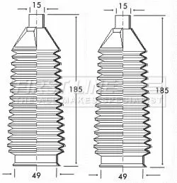 Front Left Or Right Steering Rack Boot Fits Ford Escort Transit