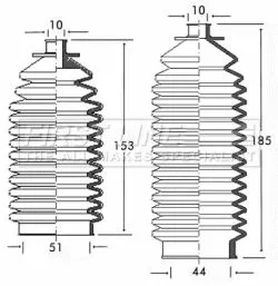 Front Left Or Right Steering Rack Boot Fits Volvo 740 760 940 960 S90 V90