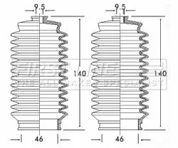 Front Left Or Right Steering Rack Boot Fits Toyota Corolla