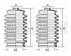 Front Left Or Right Steering Rack Boot Fits Toyota Carina