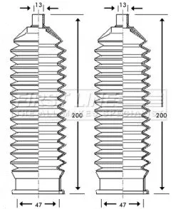 Front Left Or Right Steering Rack Boot Fits Ford Mg Rover 75 Escort Escort Class