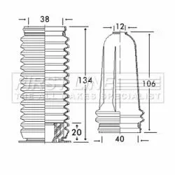 Front Left Or Right Steering Rack Boot Fits Citroën Peugeot 106 Ax Saxo