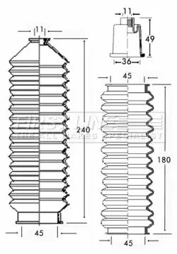 Front Left Or Right Steering Rack Boot Fits Peugeot 405