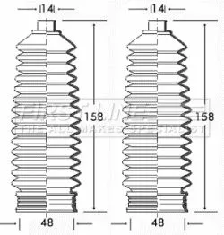 Front Left Or Right Steering Rack Boot Fits Hyundai Opel Vauxhall Sonata Vectra 