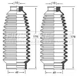 Front Left Or Right Steering Rack Boot Fits Ford Seat Vw Alhambra Galaxy Sharan