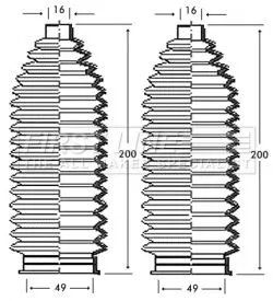 Front Left Or Right Steering Rack Boot Fits Mercedes-benz Peugeot Vw 206 206 Van