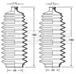 Front Left Or Right Steering Rack Boot Fits Nissan Almera