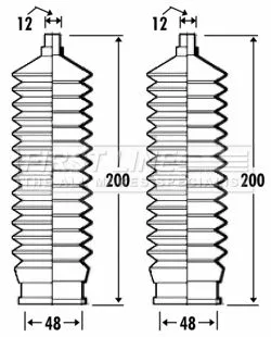 Front Left Or Right Steering Rack Boot Fits Audi Seat Skoda Vw A2 Fabia Ibiza Po