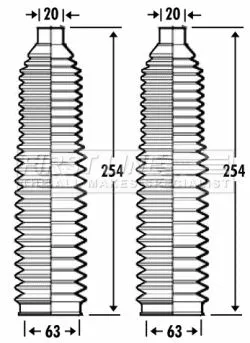 FIRST LINE FIRST LINE FSG3269 Front Left Or Right Steering Rack Boot Fits Audi Skoda A4 Fabia 