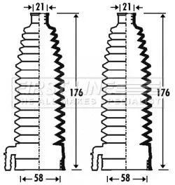 FIRST LINE FIRST LINE FSG3281 Front Left Or Right Steering Rack Boot Fits Citroën Peugeot 607 C5 
