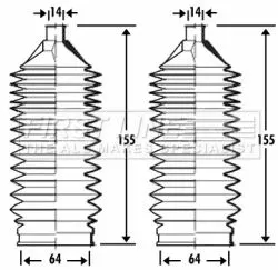 Front Left Or Right Steering Rack Boot Fits Citroën Fiat Peugeot 807 C8 Ulysse