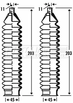 FIRST LINE FIRST LINE FSG3287 Front Left Or Right Steering Rack Boot Fits Chevrolet Aveo / Kalos 
