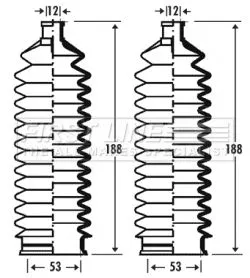 Front Left Or Right Steering Rack Boot Fits Fiat Doblo