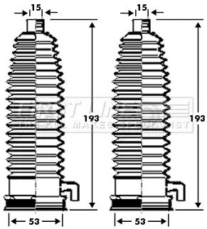 FIRST LINE FIRST LINE FSG3298 Front Left Or Right Steering Rack Boot Fits Ford Focus 