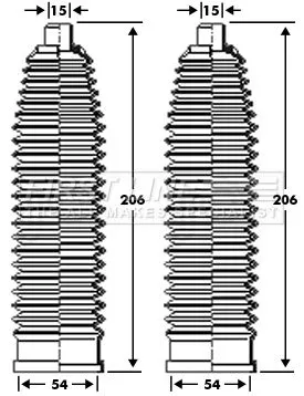 FIRST LINE FIRST LINE FSG3299 Front Left Or Right Steering Rack Boot Fits Ford Volvo C-max C30 C70 Focus Focus 