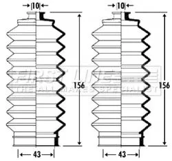 FIRST LINE FIRST LINE FSG3305 Front Left Or Right Steering Rack Boot Fits Honda Accord 