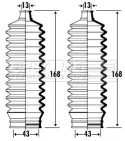 FIRST LINE FIRST LINE FSG3316 Front Left Or Right Steering Rack Boot Fits Hyundai Toyota Atos Paseo 