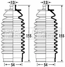 FIRST LINE FIRST LINE FSG3320 Front Left Or Right Steering Rack Boot Fits Jaguar Xj Xjsc 