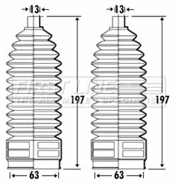 FIRST LINE FIRST LINE FSG3322 Front Left Or Right Steering Rack Boot Fits Jaguar S-type 