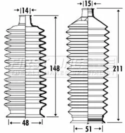 Front Left Or Right Steering Rack Boot Fits Lexus Ls