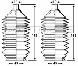 Front Left Or Right Steering Rack Boot Fits Mazda 323 F Premacy