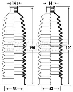 FIRST LINE FIRST LINE FSG3362 Front Left Or Right Steering Rack Boot Fits Renault Grand Scénic Megane Scénic 