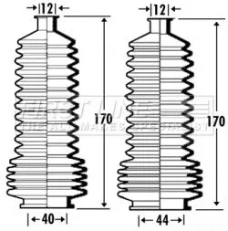 Front Left Or Right Steering Rack Boot Fits Renault Megane Scénic