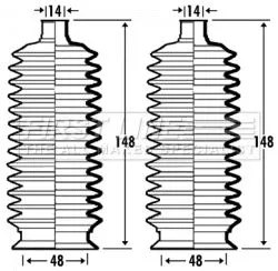 Front Left Or Right Steering Rack Boot Fits Toyota Carina E Corolla Rav 4