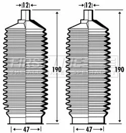 FIRST LINE FIRST LINE FSG3383 Front Left Or Right Steering Rack Boot Fits Volvo 850 C70 S70 V70 